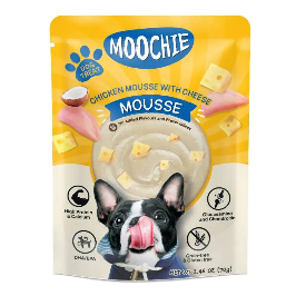 MOOCHIE DOG MOUSSE POUCH CHICKEN WITH CHEESE 70 GR