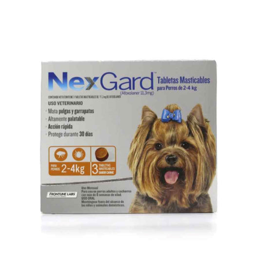 NEXGARD 11.3MG (2KG A 4KG) 3 TABLETAS