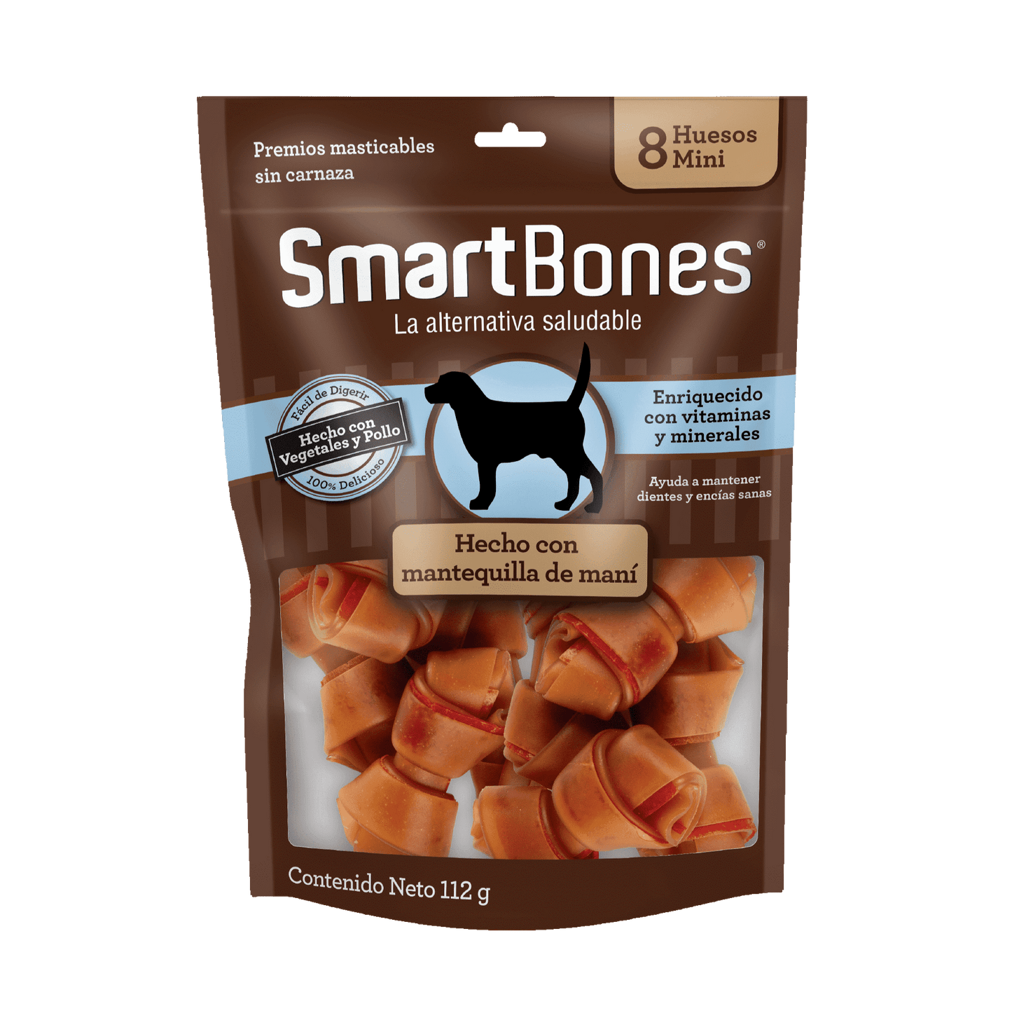 SMARTBONES MASTICABLES 8 PIEZAS, 112 G